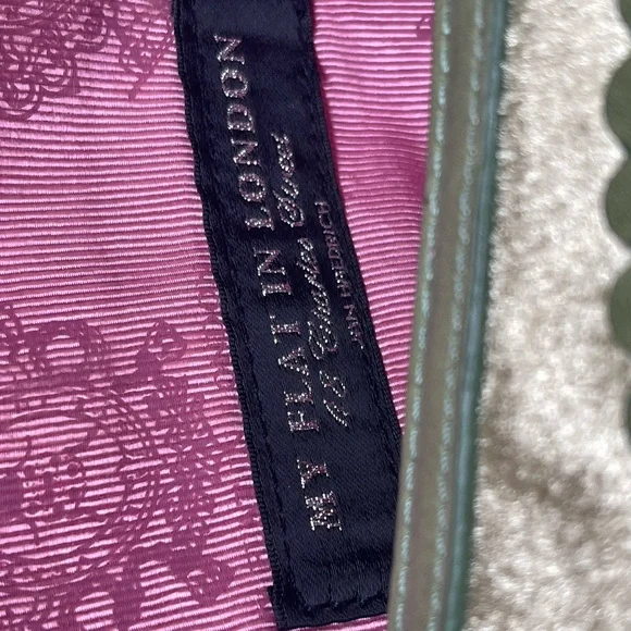 My Flat in London Vintage Satchel Handbag, Color Green/ Pink - Picture 9 of 9